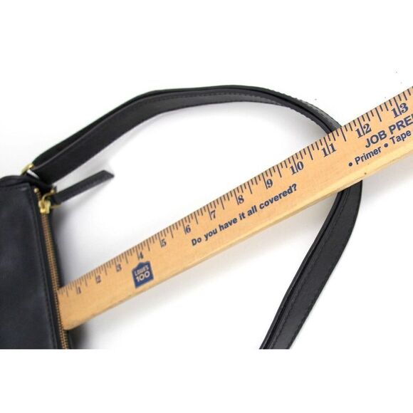 FOSSIL BLACK GENUINE LEATHER MEDIUM ZIP TOP HOBO TOTE SHOULDER BAG HANDBAG PURSE - Picture 15 of 15